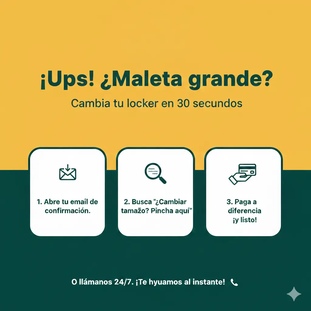 te has equivocado de tamaño de locker