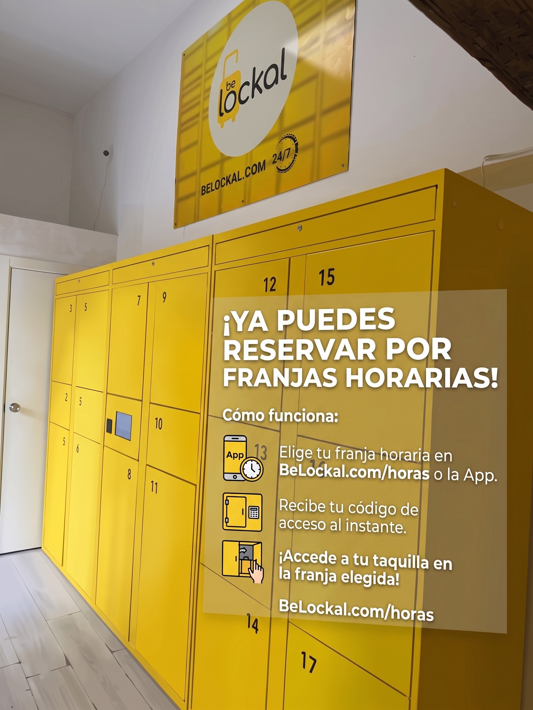 Reserva tu locker por horas